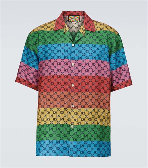 gucci multicolour shirt|Gucci shirt for men.